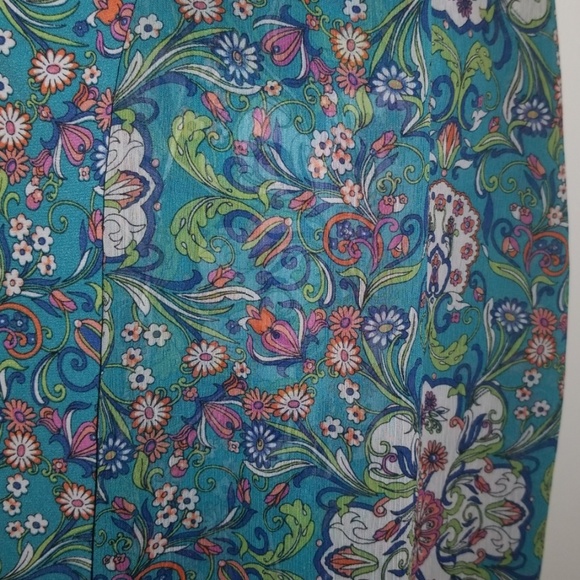 GUC Floral Print Top with Sheer Halter Overlay - Picture 2 of 6